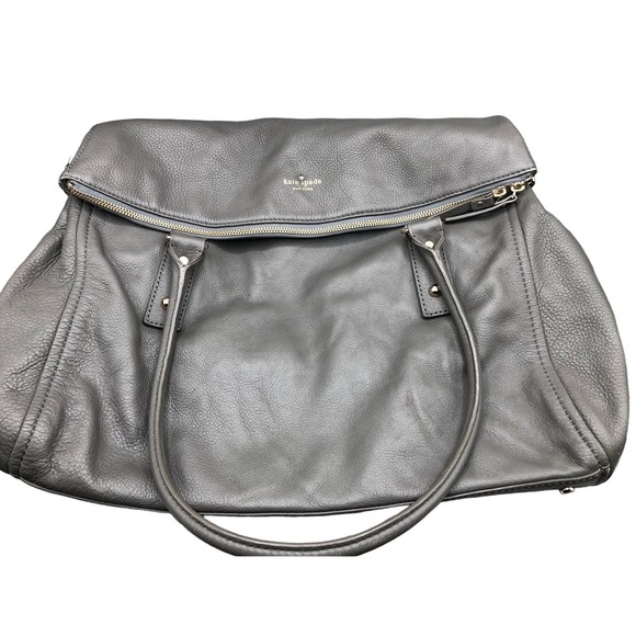 Kate Spade Bundle; shoes 8.5; crossbody grey pebbled leather read description - Picture 4 of 11